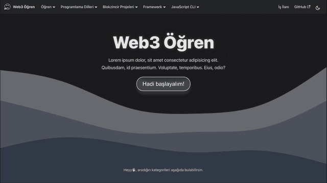 Web3 Öğren Landing Pageimage