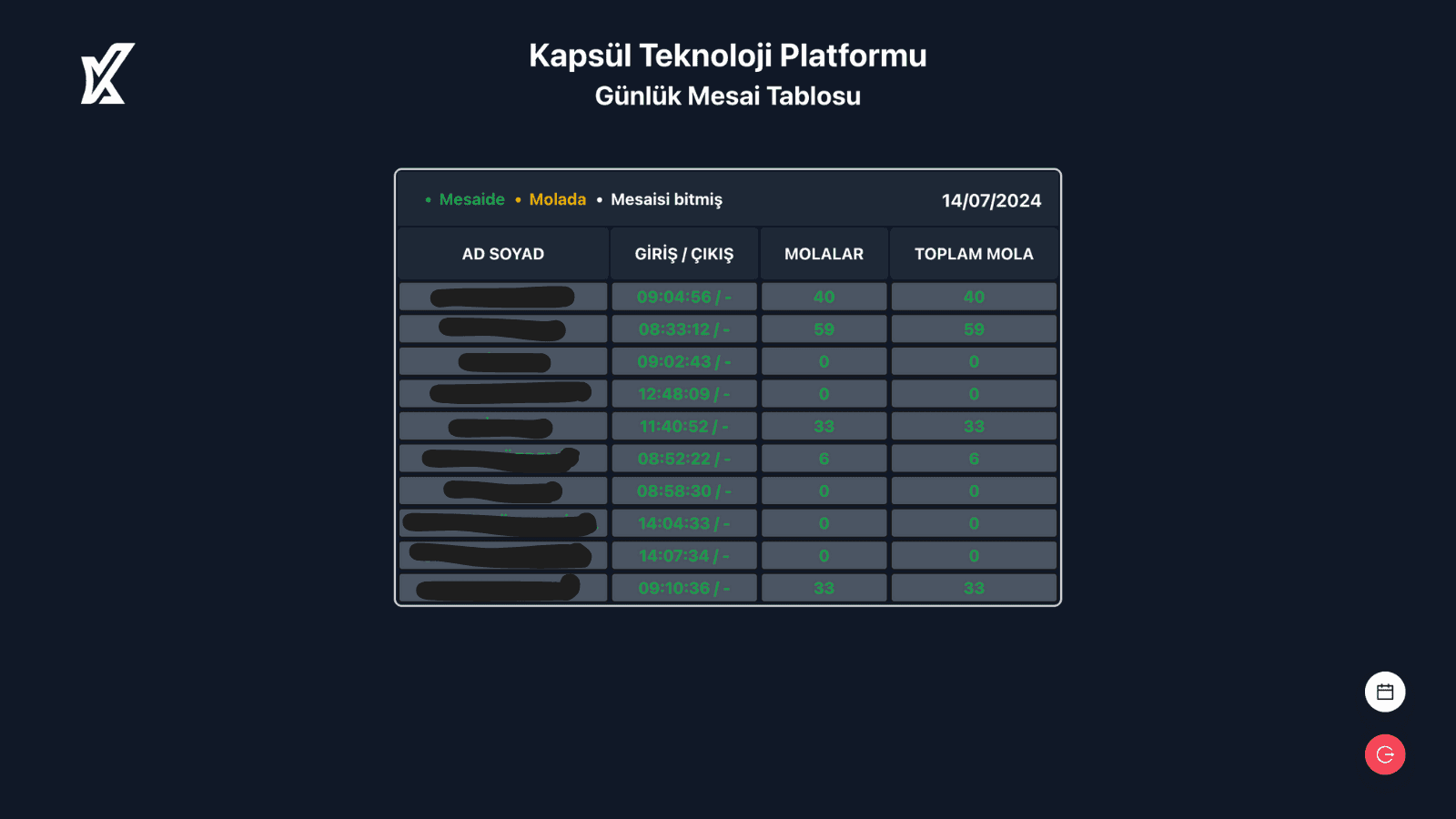 Kapsul Overtime Tracking System